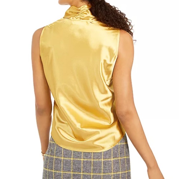 Gold bow front blouse- xsmall - Picture 3 of 4